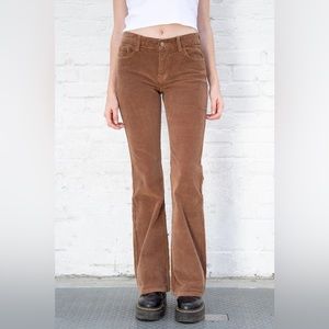 Brandy Melville Brielle Corduroy Pants Brown NWT